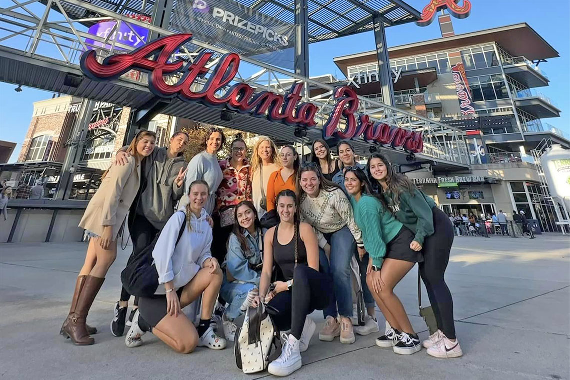 Atlanta-area au pairs explore the Battery.