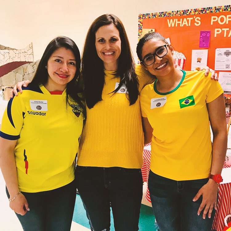 Au pairs in Brazil jerseys