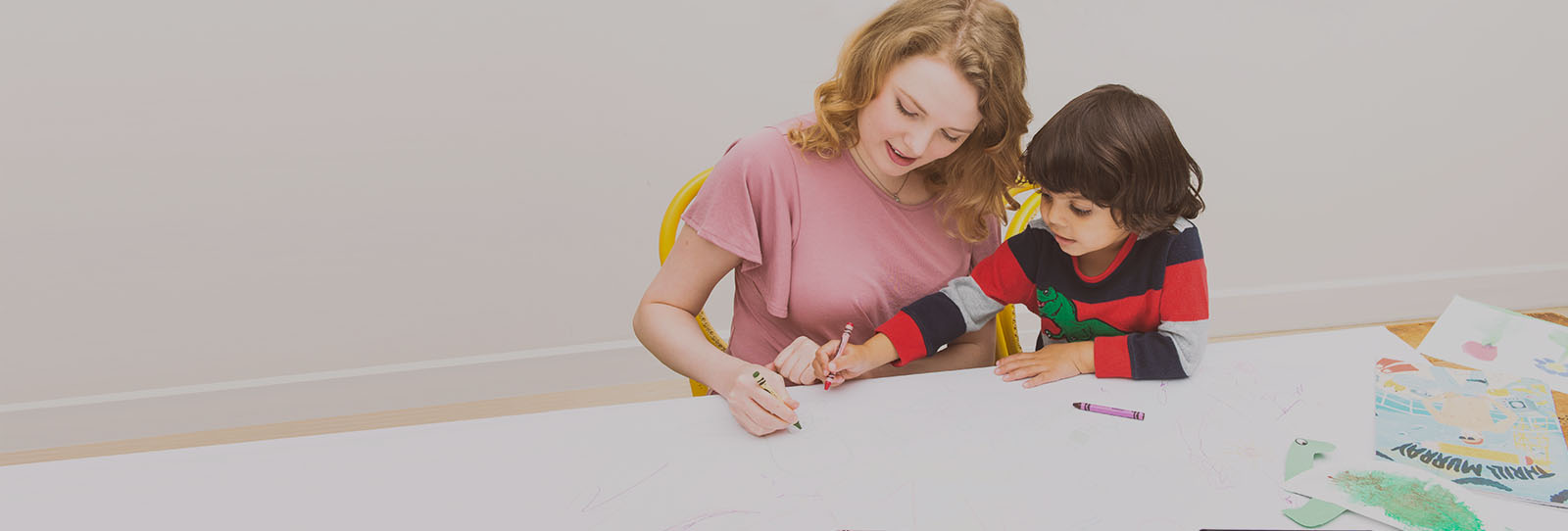 Au Pair and Child Coloring